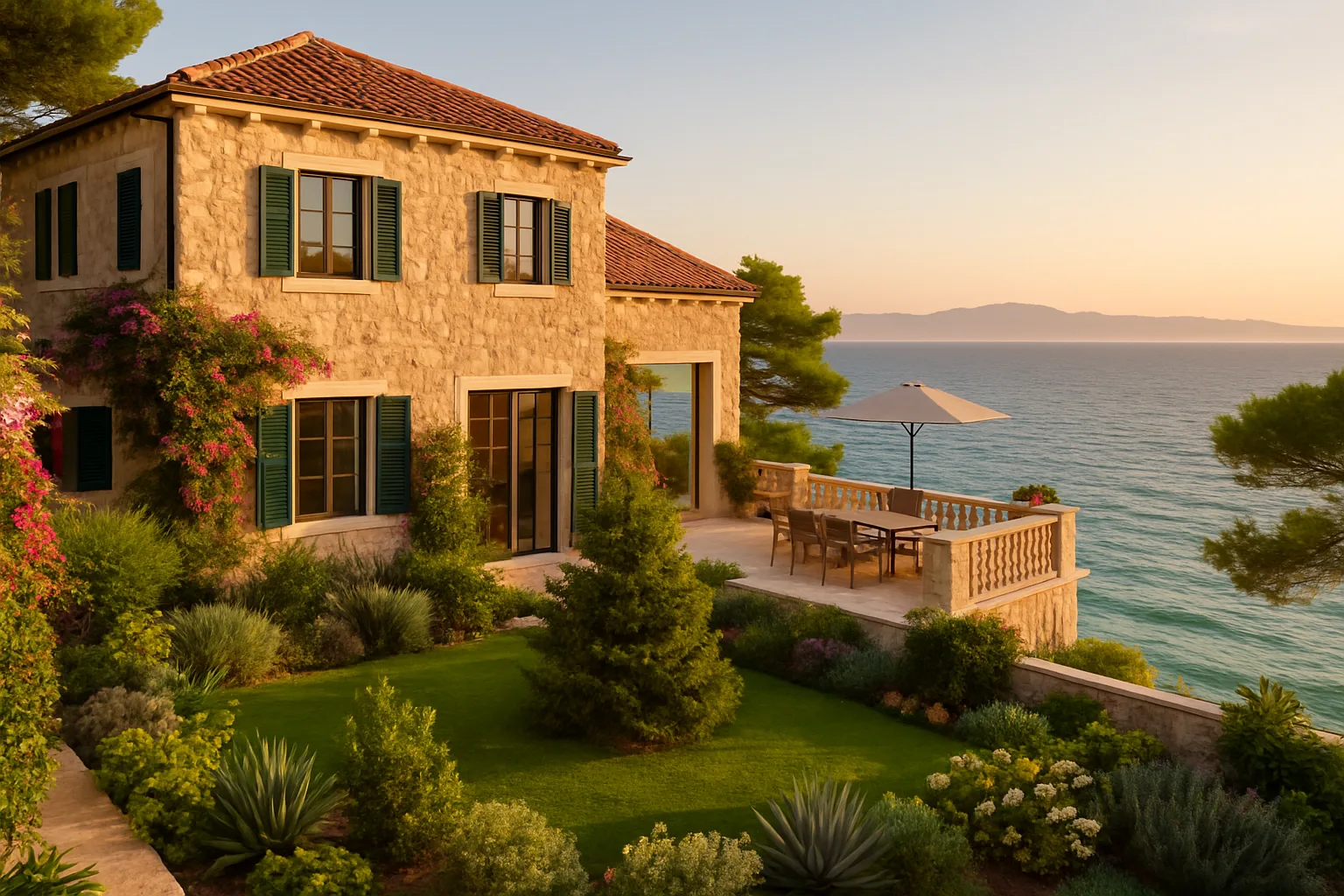 Villa Ruža Brela — mediteranska vila s pogledom na Jadransko more